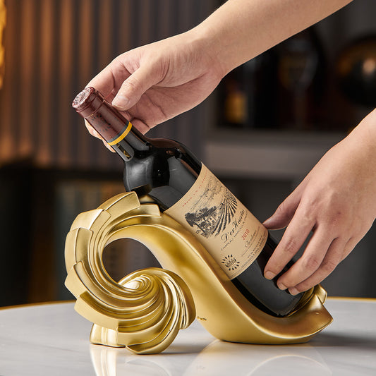 Gold Minimalist Spiral Wine Rack